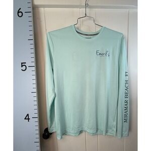 Tunaskin Fishing Graphic Long Sleeve Lightweight‎ Crew T-Shirt Men's Large Blue